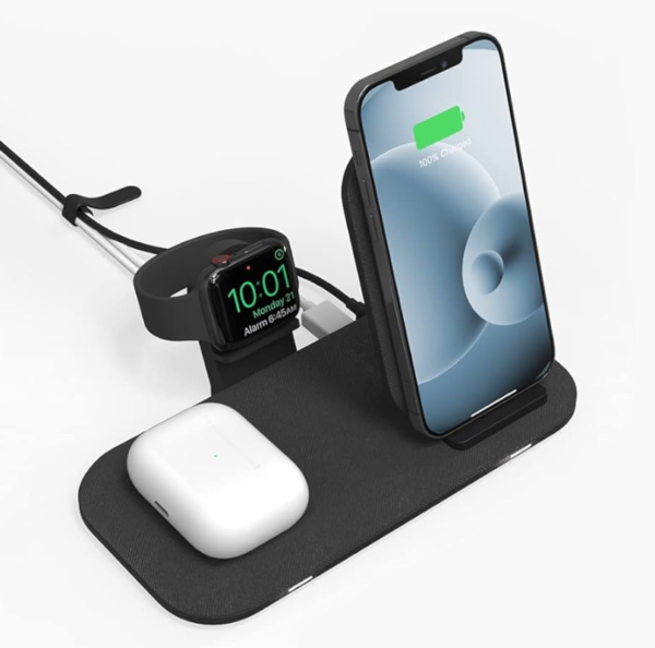 mophie Qi Wireless Charging Stand+ 15W -  Black